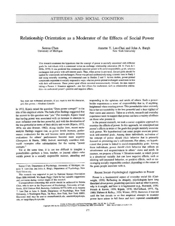 (PDF) Relationship orientation as a moderator of the effects of social ...