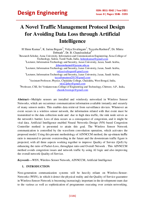 (PDF) A Novel Traffic Management Protocol Design for Avoiding Data Loss ...