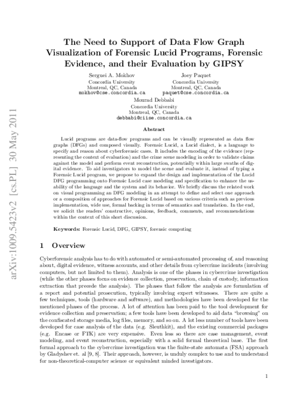 (PDF) On the need for data flow graph visualization of Forensic Lucid ...