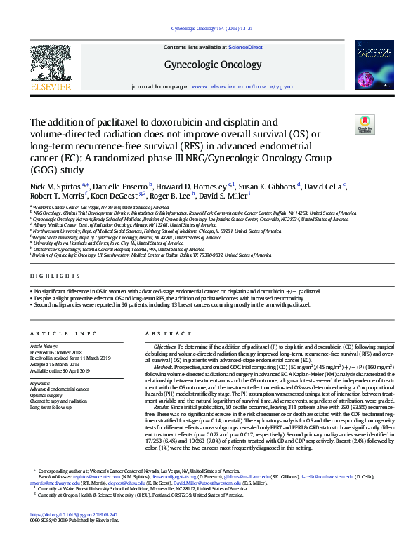 (PDF) Gyn onc | David S Miller - Academia.edu