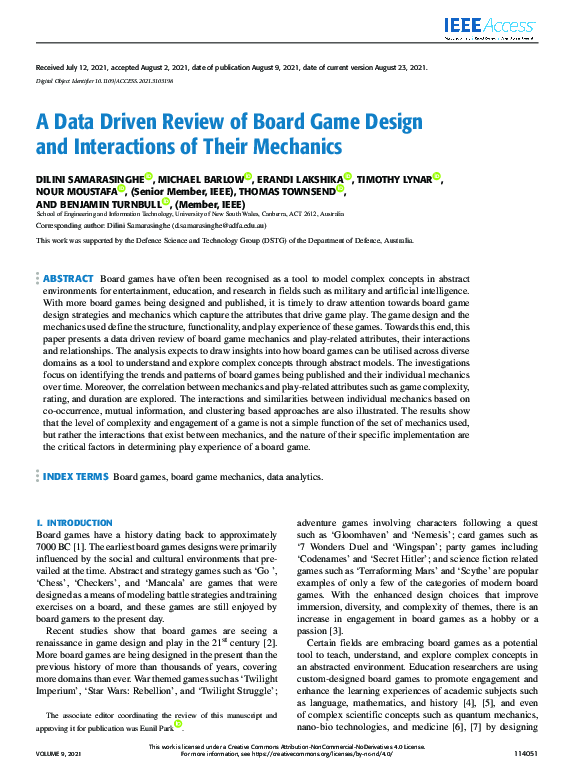 (PDF) A Data Driven Review of Board Game Design and Interactions of ...