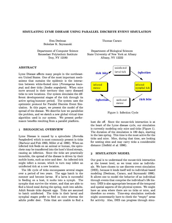 (PDF) Simulating Lyme disease using parallel discrete event simulation