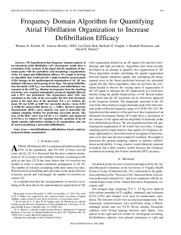 (PDF) Frequency domain algorithm for quantifying atrial fibrillation ...