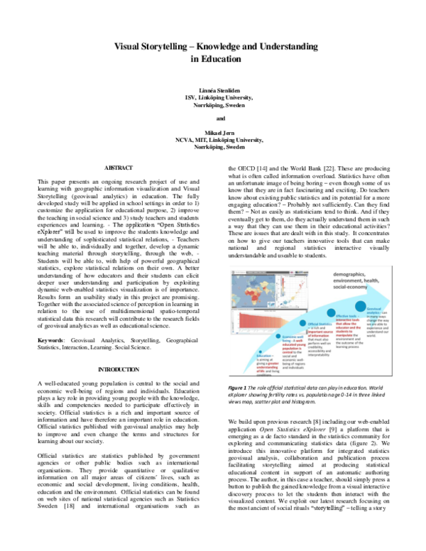 (PDF) Visual Storytelling Knowledge and Understanding in Education
