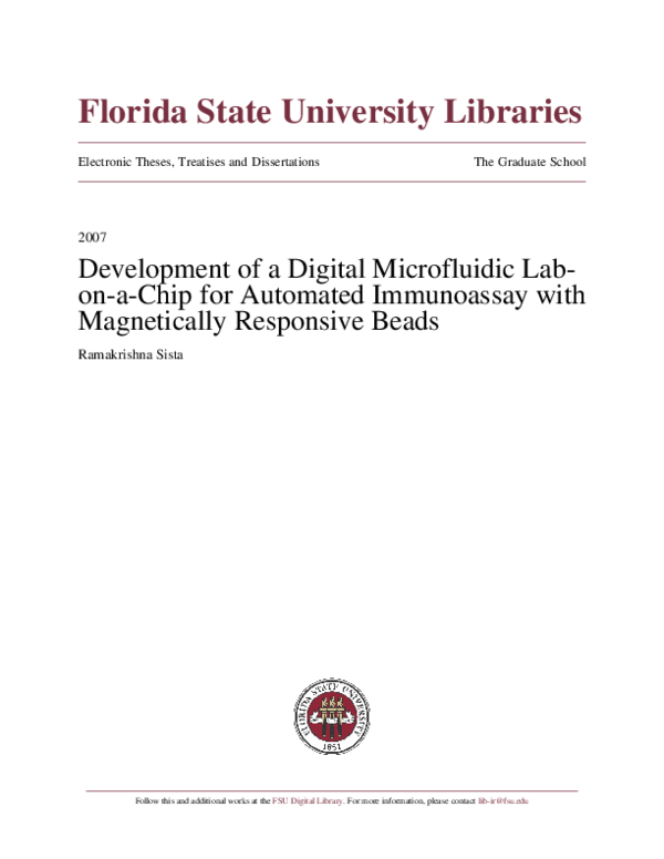 (PDF) Development of a Digital Microfluidic Lab-On-A-Chip for Automated ...