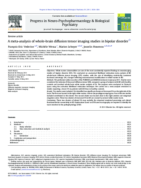 (PDF) The Amygdala in Schizophrenia and Bipolar Disorder A Synthesis