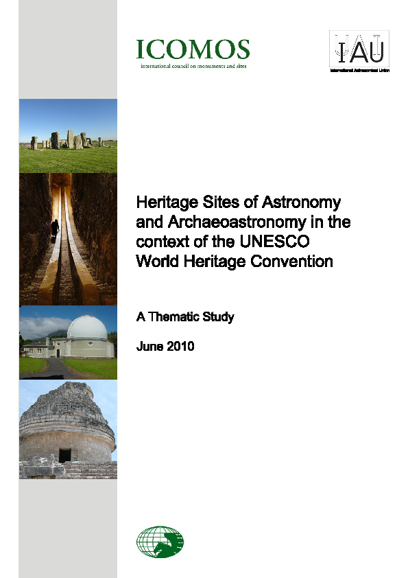 2010 Commission 41 Working Group on Astronomy and World Heritage