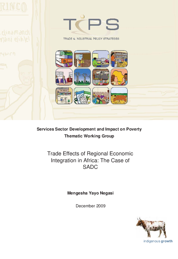 (PDF) TRADE EFFECTS OF REGIONAL ECONOMIC INTEGRATION IN AFRICA : The ...