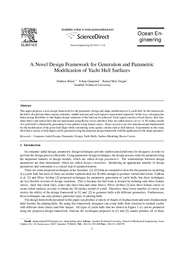 (PDF) A novel design framework for generation and parametric ...
