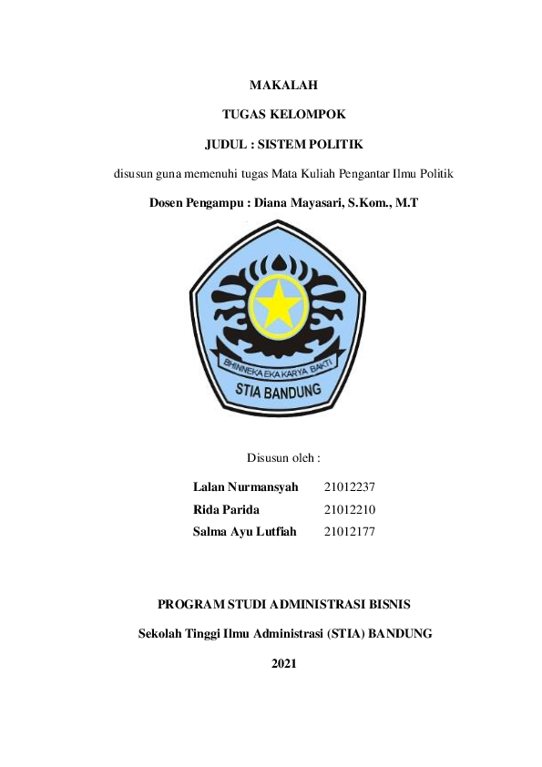 Gambar Makalah Sistem Politik