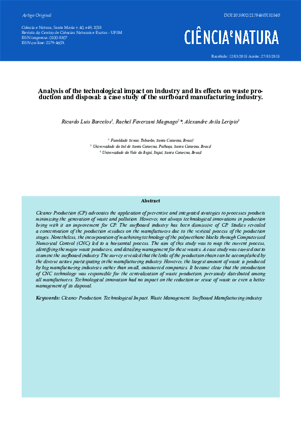 (PDF) Analysis of the technological impact on industry and its effects