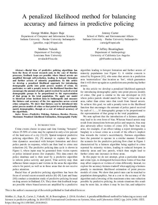 (PDF) A Penalized Likelihood Method for Balancing Accuracy and Fairness ...