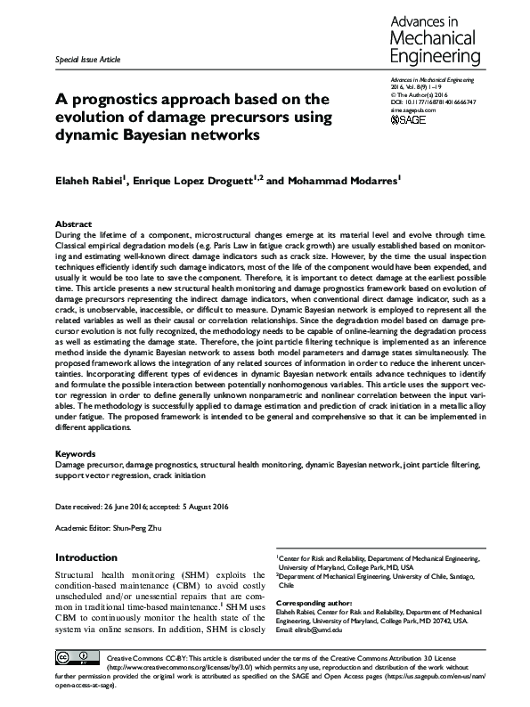 (PDF) A prognostics approach based on the evolution of damage ...