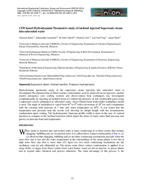 (PDF) CFD based Hydrodynamic Parametric study of inclined injected ...