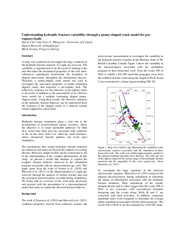 (PDF) Understanding hydraulic fracture variability through a penny ...