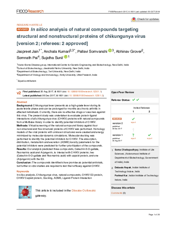 (PDF) In silico analysis of natural compounds targeting structural and ...