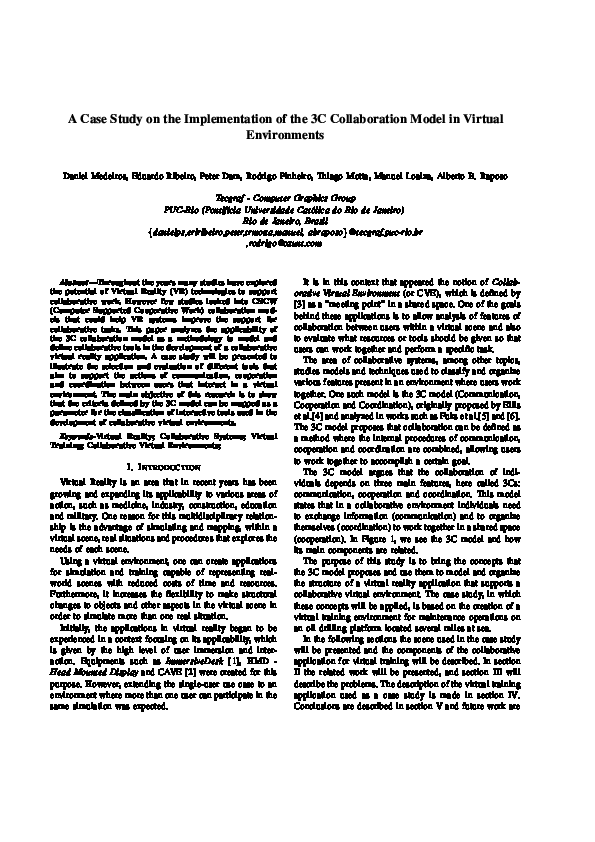 (PDF) A Case Study on the Implementation of the 3C Collaboration Model ...