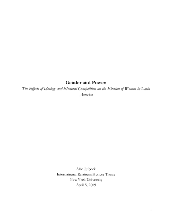 (PDF) Gender and Power: The Effects of Ideology and Electoral ...