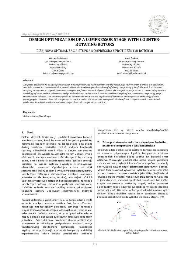 (PDF) Design optimization of a compressor stage with counter-rotating ...