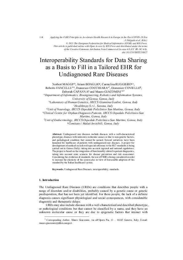 (PDF) Interoperability Standards for Data Sharing as a Basis to Fill in ...