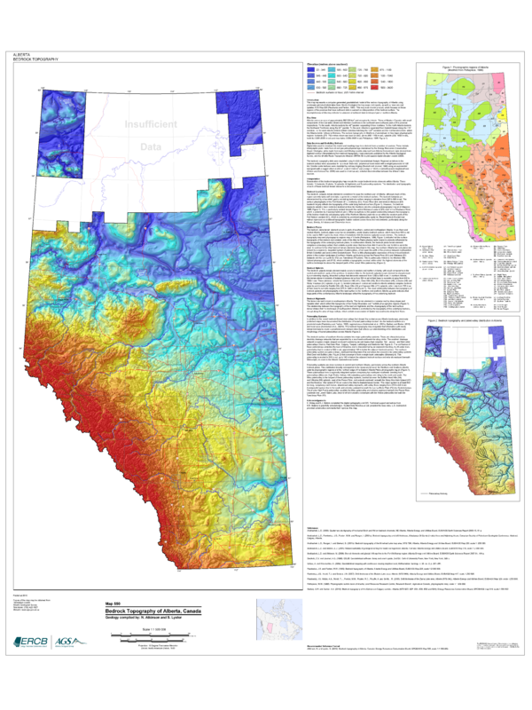 (PDF) Bedrock topography of Alberta, Canada. ERCB/AGS Map 550, scale 1: ...