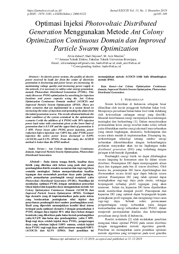 (PDF) Optimasi Injeksi Photovoltaic Distributed Generation Menggunakan ...