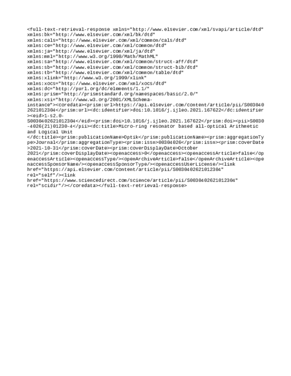 Micro-ring resonator based all-optical Arithmetic and Logical Unit