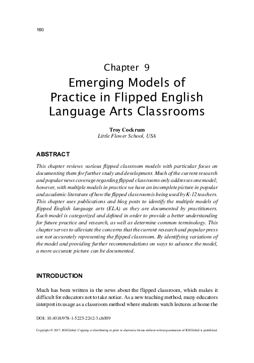(PDF) Emerging Models of Practice in Flipped English Language Arts ...