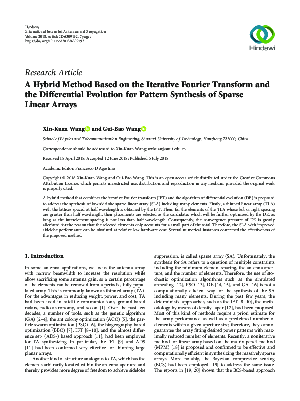 (PDF) A Hybrid Method Based on the Iterative Fourier Transform and the ...