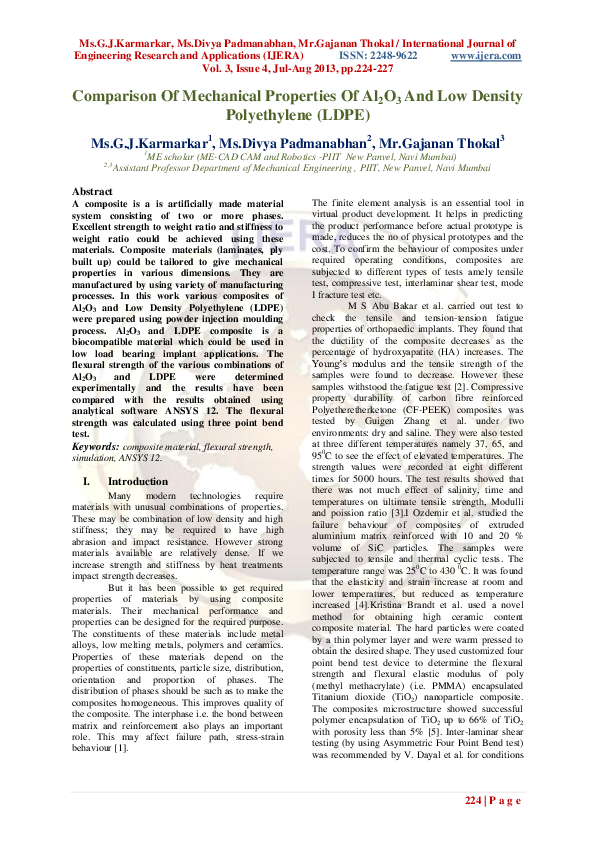 (PDF) Comparison Of Mechanical Properties Of Al 2 O 3 And Low Density ...