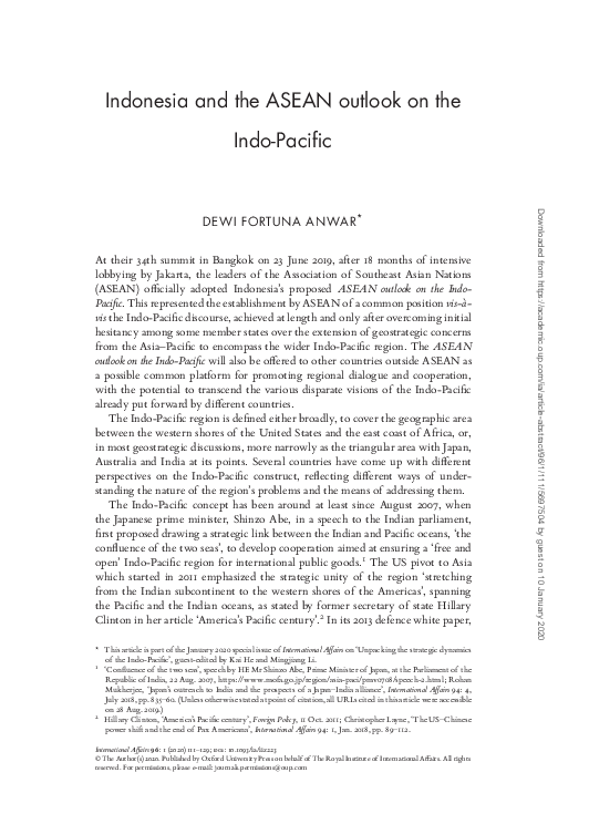  pdf indonesia and the asean outlook on the indo pacific
