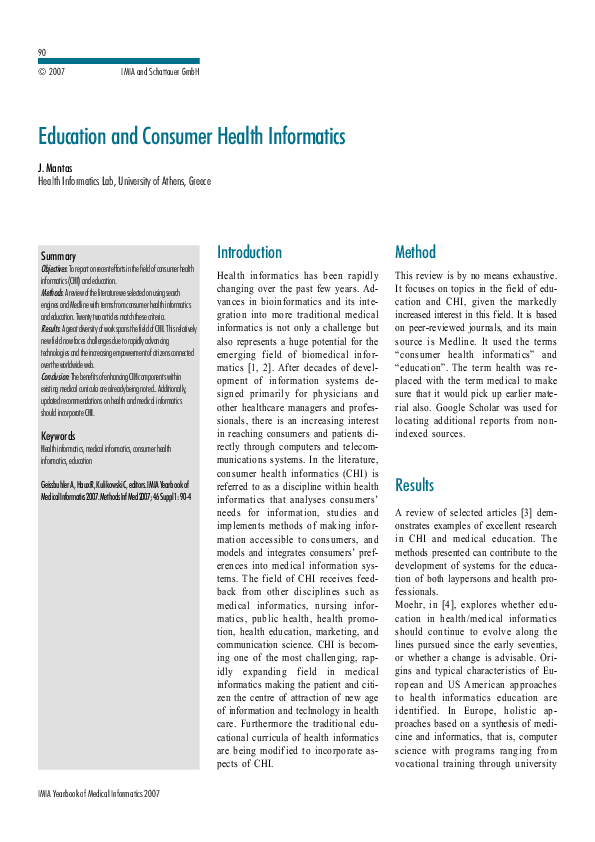 (PDF) Section 6: Education and Consumer Informatics: Education and ...