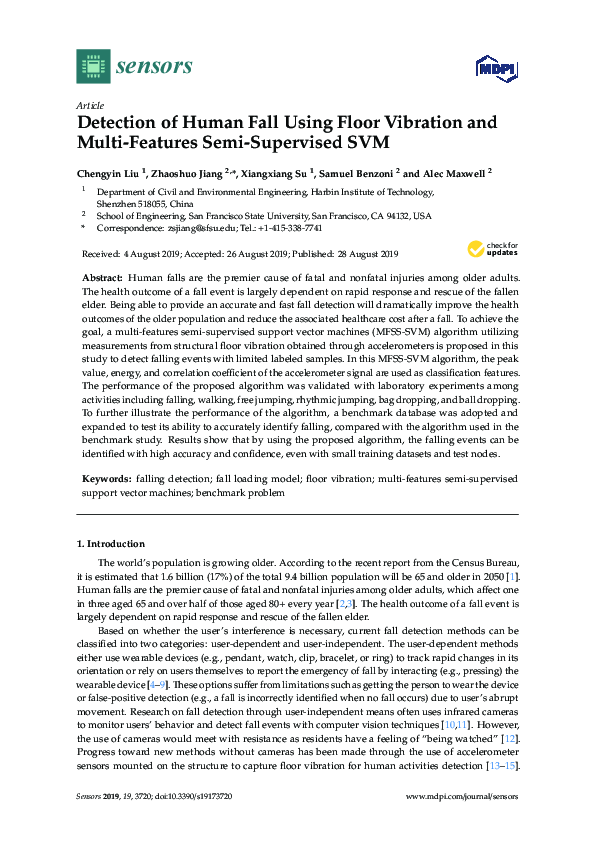 (PDF) Detection of Human Fall Using Floor Vibration and Multi-Features ...