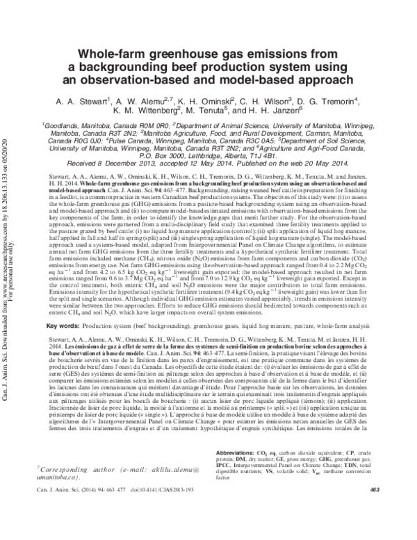 (PDF) Whole-farm greenhouse gas emissions from a backgrounding beef ...