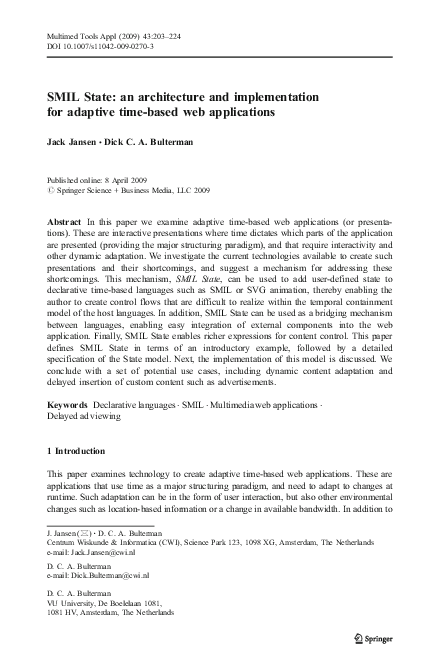 (PDF) SMIL State: an architecture and implementation for adaptive time ...
