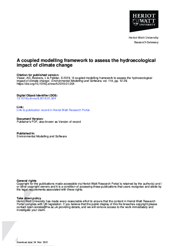 (PDF) A coupled modelling framework to assess the hydroecological ...