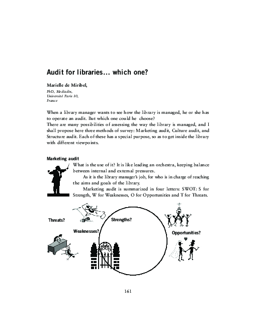 (PDF) Audit for libraries... which one?