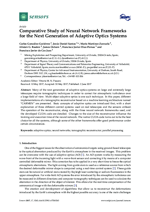 (PDF) Comparative Study of Neural Network Frameworks for the Next ...