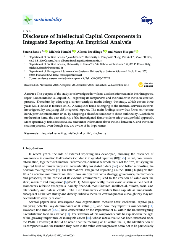 (PDF) Disclosure of Intellectual Capital Components in Integrated ...