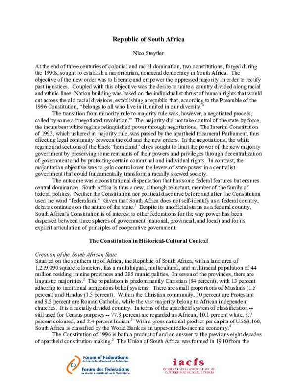 (PDF) Republic of South Africa
