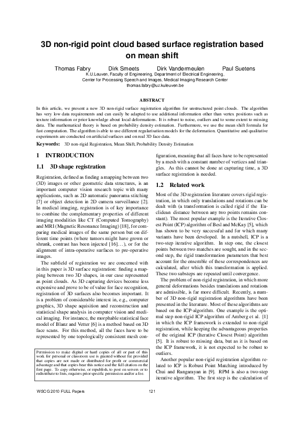 (PDF) 3D non-rigid point cloud based surface registration based on mean ...