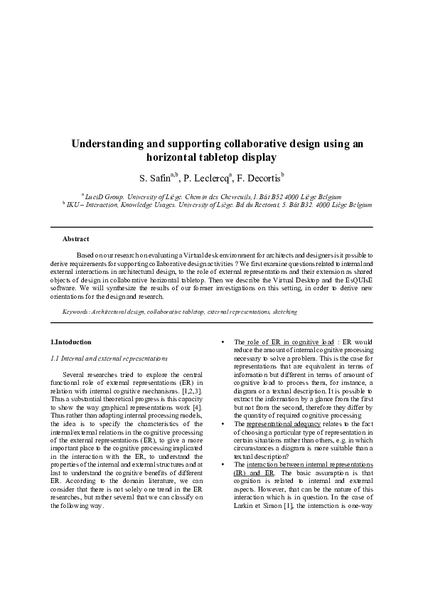 (PDF) Understanding and supporting collaborative design using an ...