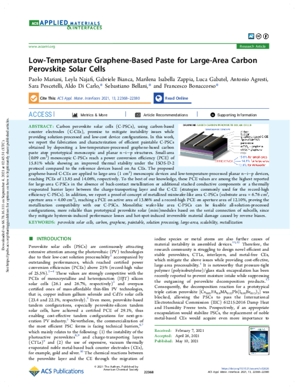 PDF) Low-Temperature Graphene-Based Paste for Large-Area Carbon