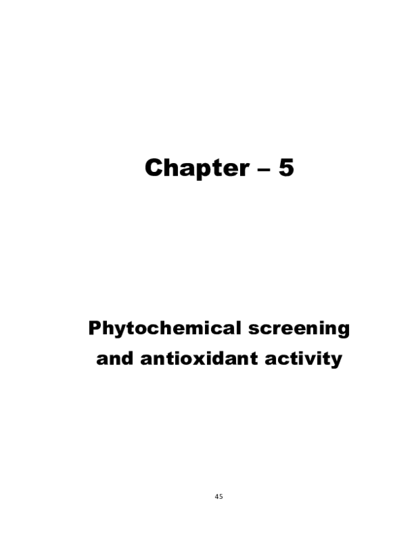 (PDF) The phytochemical screening and antioxidant activity assessment ...