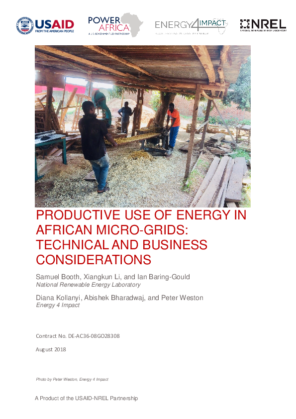 (PDF) Productive Use of Energy in African Micro-Grids: Technical and ...
