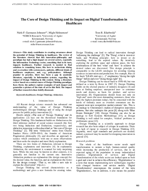 (PDF) The Core of Design Thinking and its Impact on Digital ...