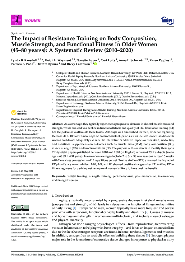 (PDF) The Impact of Resistance Training on Body Composition, Muscle ...