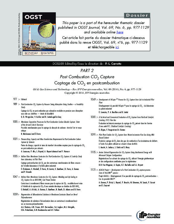 (PDF) Membrane Separation Processes for Post-Combustion Carbon Dioxide ...