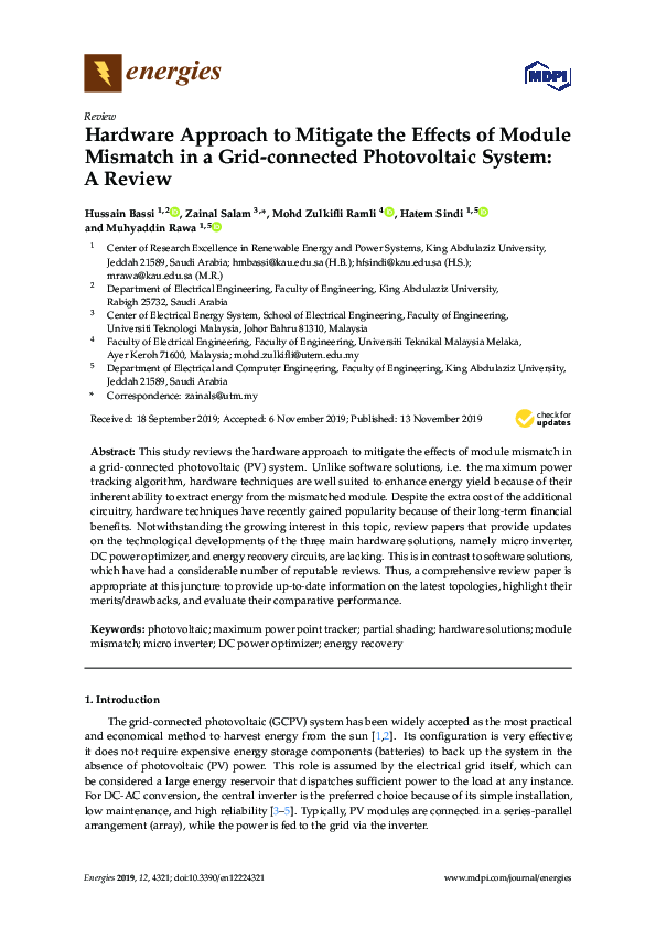 (PDF) Hardware Approach to Mitigate the Effects of Module Mismatch in a ...