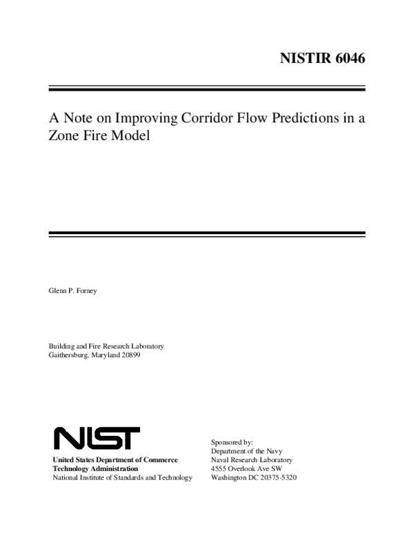 (PDF) A note on improving corridor flow predictions in a zone fire model